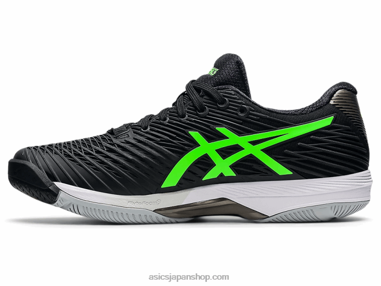 ソリューションスピードff2 L20V1541Asics 黒/緑のヤモリ