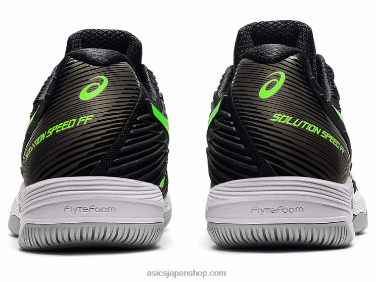 ソリューションスピードff2 L20V1541Asics 黒/緑のヤモリ