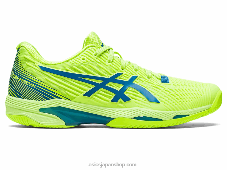 ソリューションスピードff2 L20V2174Asics ハザードグリーン/リボーンブルー