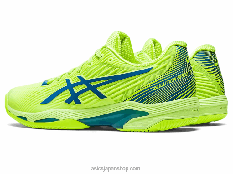 ソリューションスピードff2 L20V2174Asics ハザードグリーン/リボーンブルー