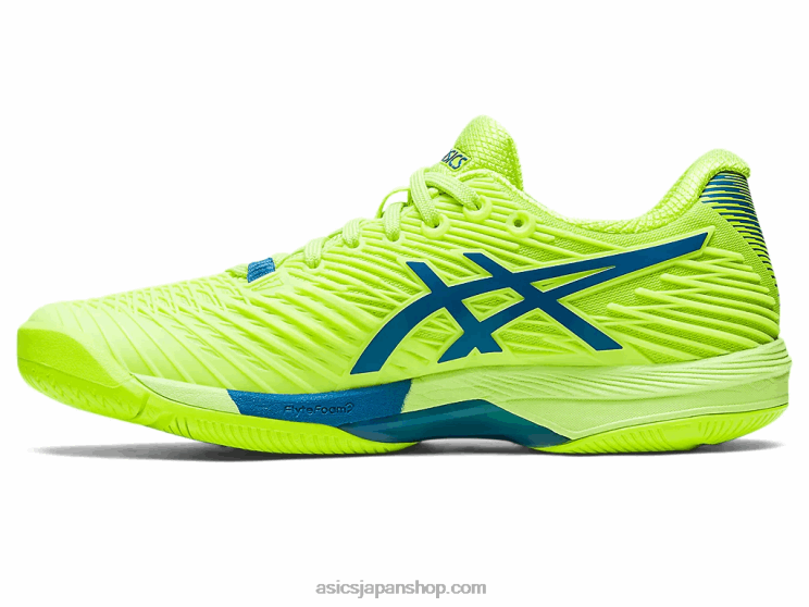 ソリューションスピードff2 L20V2174Asics ハザードグリーン/リボーンブルー