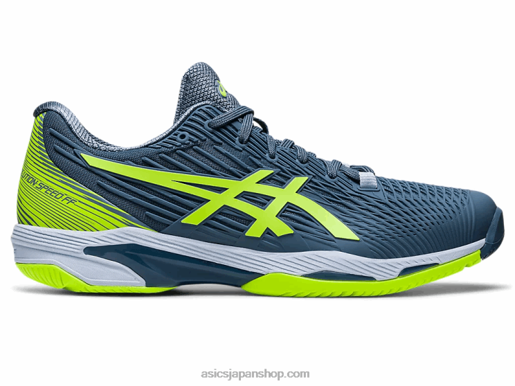 ソリューションスピードff2 L20V345Asics スチールブルー/ハザードグリーン