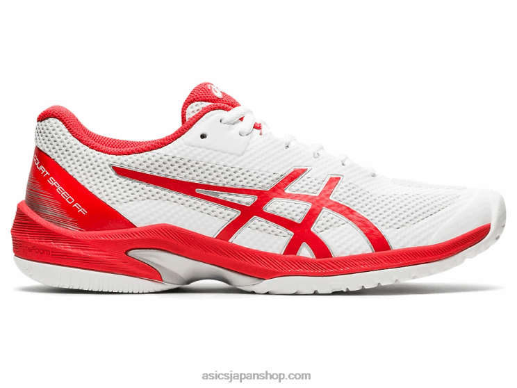 コートスピード ff L20V4102Asics ホワイト/ファイアーレッド