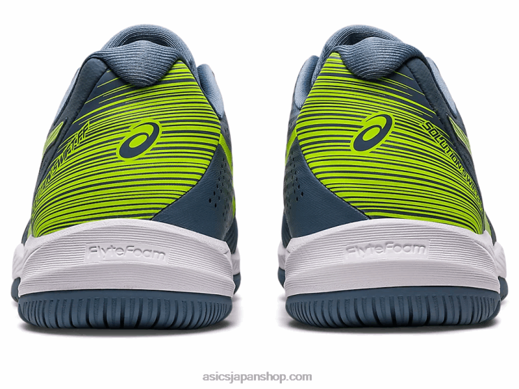 解決迅速なff L20V477Asics スチールブルー/ハザードグリーン