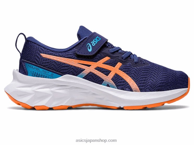 ノバブラスト 2 プリスクール L20V4283Asics インディゴブルー/サンピーチ