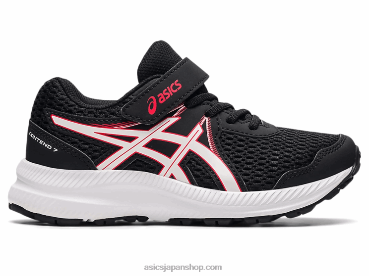 コンテスト 7 プリスクール L20V4512Asics ブラック/エレクトリックレッド