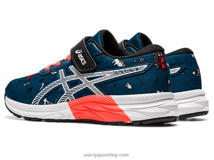 プレエキサイト7 プリスクール L20V4516Asics マコブルー/ホワイト