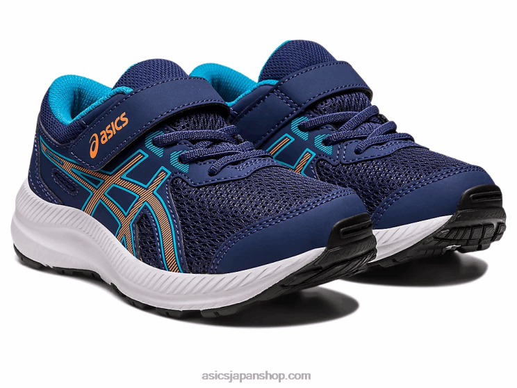 コンテスト 8 プリスクール L20V4252Asics インディゴブルー/サンピーチ