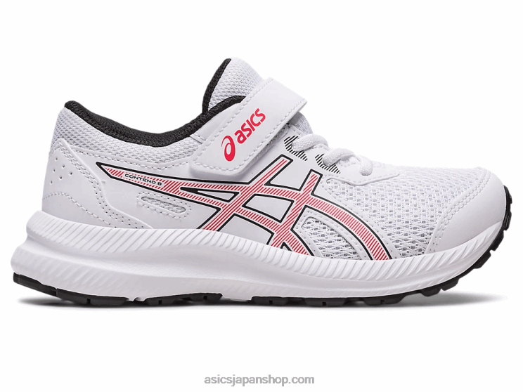 コンテスト 8 プリスクール L20V4297Asics ホワイト/エレクトリックレッド