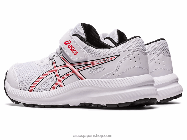 コンテスト 8 プリスクール L20V4297Asics ホワイト/エレクトリックレッド