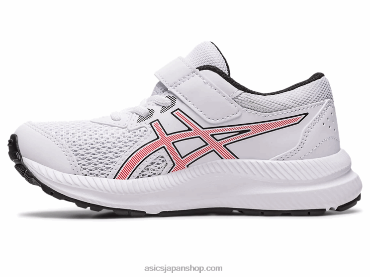 コンテスト 8 プリスクール L20V4297Asics ホワイト/エレクトリックレッド