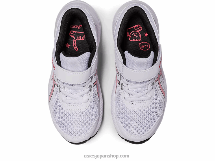 コンテスト 8 プリスクール L20V4297Asics ホワイト/エレクトリックレッド