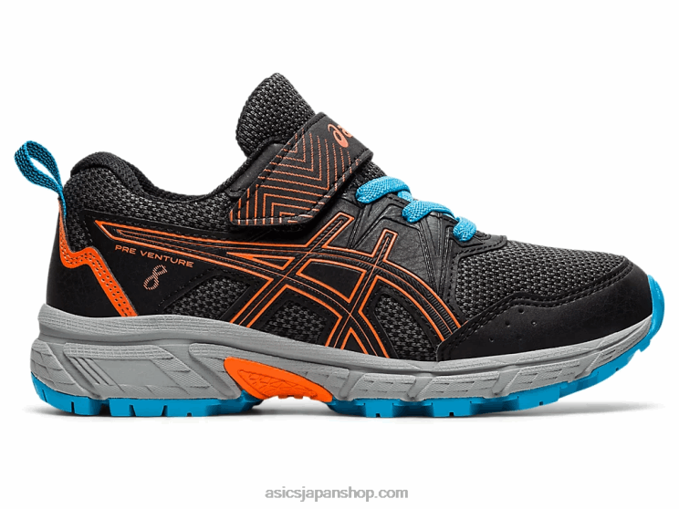 プレベンチャー8プリスクール L20V4502Asics ブラック/マリーゴールドオレンジ