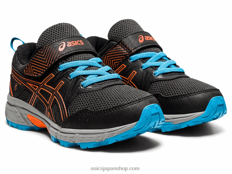プレベンチャー8プリスクール L20V4502Asics ブラック/マリーゴールドオレンジ