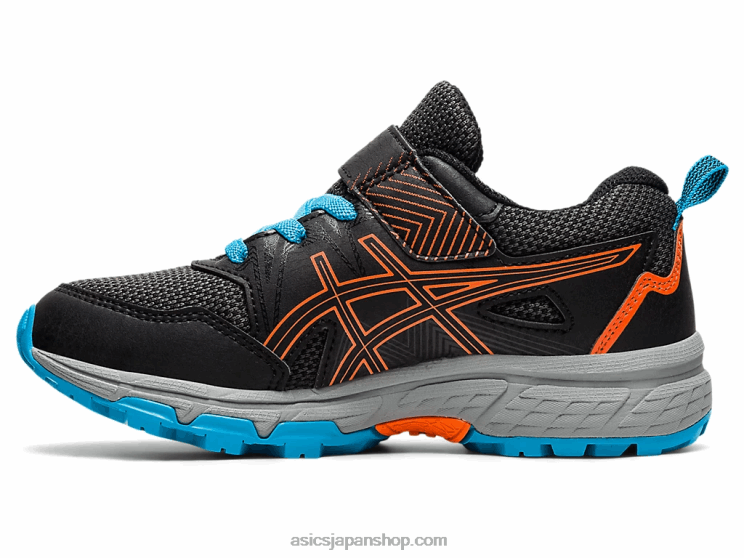 プレベンチャー8プリスクール L20V4502Asics ブラック/マリーゴールドオレンジ