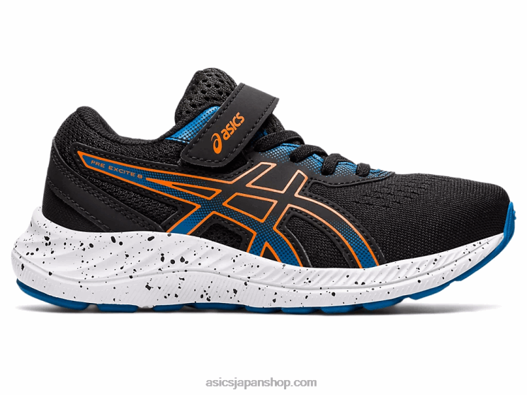 プレエキサイト8 プリスクール L20V4532Asics ブラック/マリーゴールドオレンジ