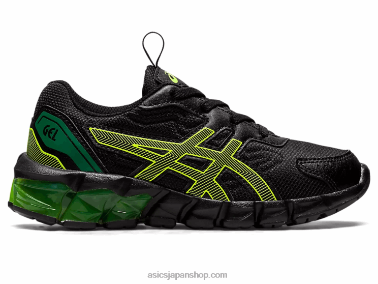ゲル量子 90 3 就学前 L20V4355Asics ブラック/セーフティイエロー
