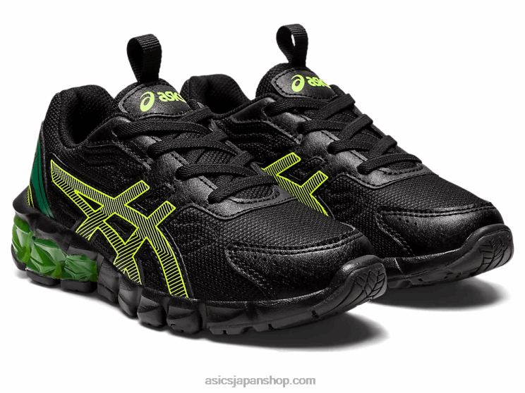 ゲル量子 90 3 就学前 L20V4355Asics ブラック/セーフティイエロー