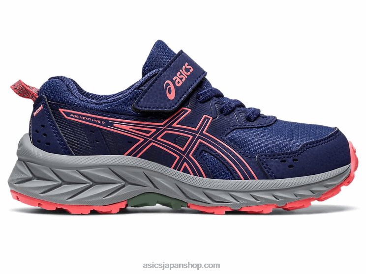 ゲルベンチャー 9 プリスクール L20V4218Asics インディゴブルー/パパイヤ