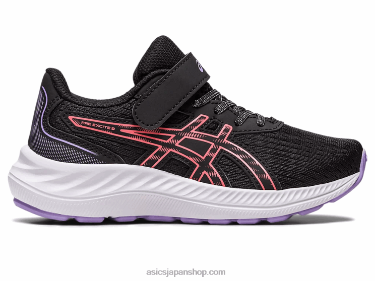 プレエキサイト9 プリスクール L20V4289Asics ブラック/パパイヤ