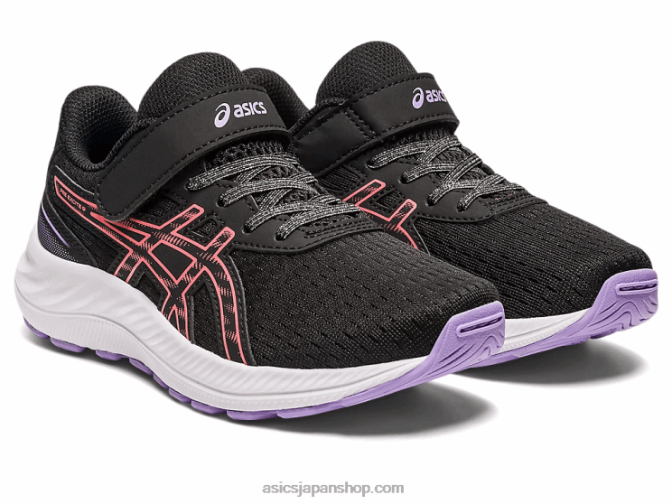 プレエキサイト9 プリスクール L20V4289Asics ブラック/パパイヤ