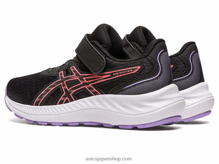 プレエキサイト9 プリスクール L20V4289Asics ブラック/パパイヤ