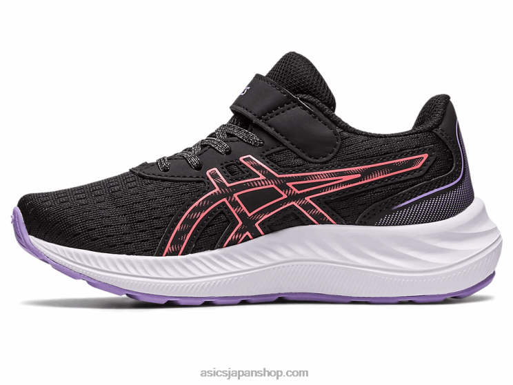 プレエキサイト9 プリスクール L20V4289Asics ブラック/パパイヤ