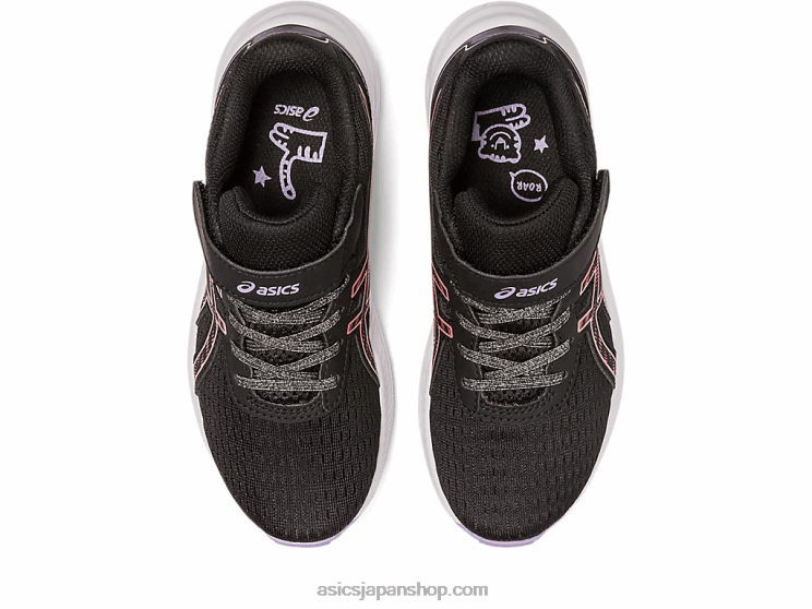 プレエキサイト9 プリスクール L20V4289Asics ブラック/パパイヤ