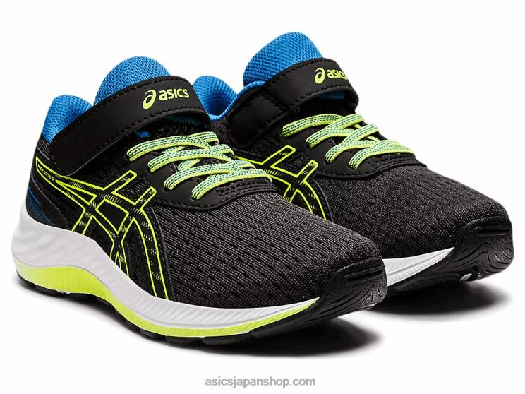 プレエキサイト9 プリスクール L20V4460Asics ブラック/ハザードグリーン