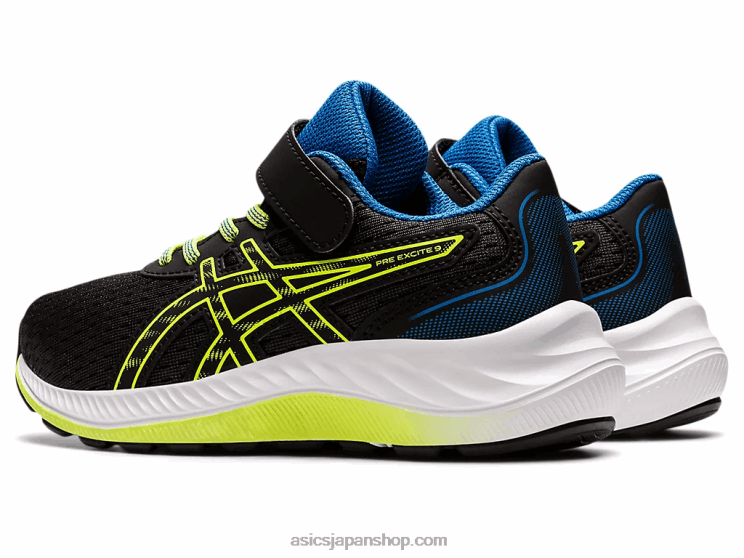 プレエキサイト9 プリスクール L20V4460Asics ブラック/ハザードグリーン