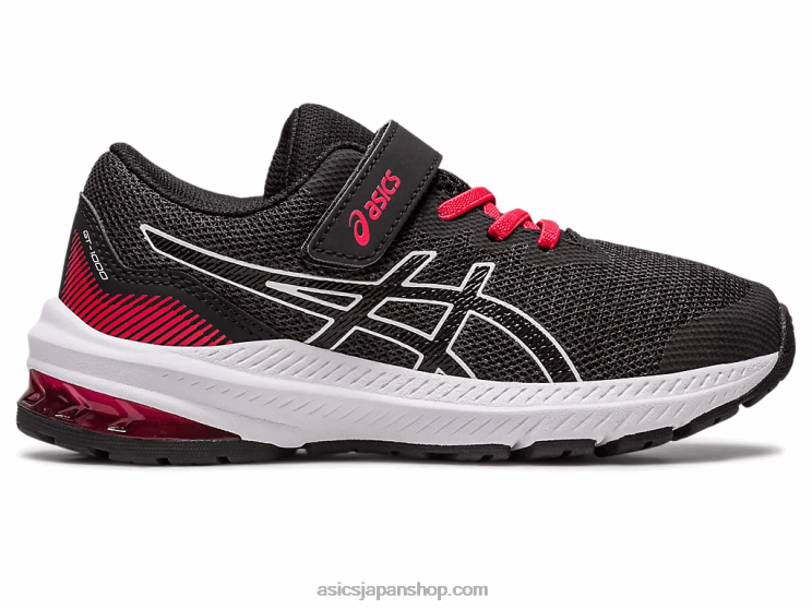 GT-1000 11 プリスクール L20V4288Asics ブラック/エレクトリックレッド