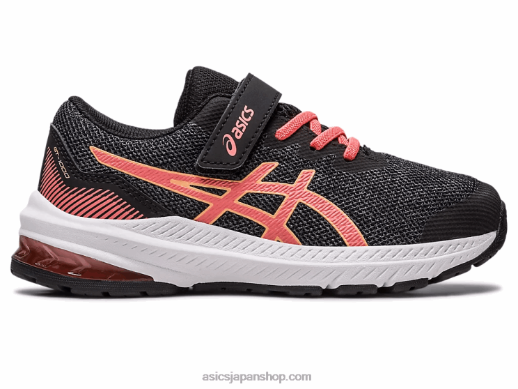 GT-1000 11 プリスクール L20V4296Asics ブラック/パパイヤ