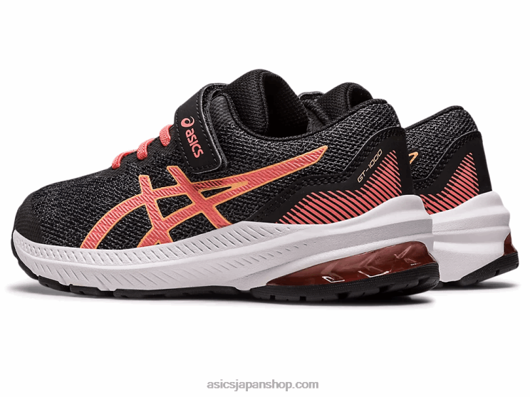GT-1000 11 プリスクール L20V4296Asics ブラック/パパイヤ