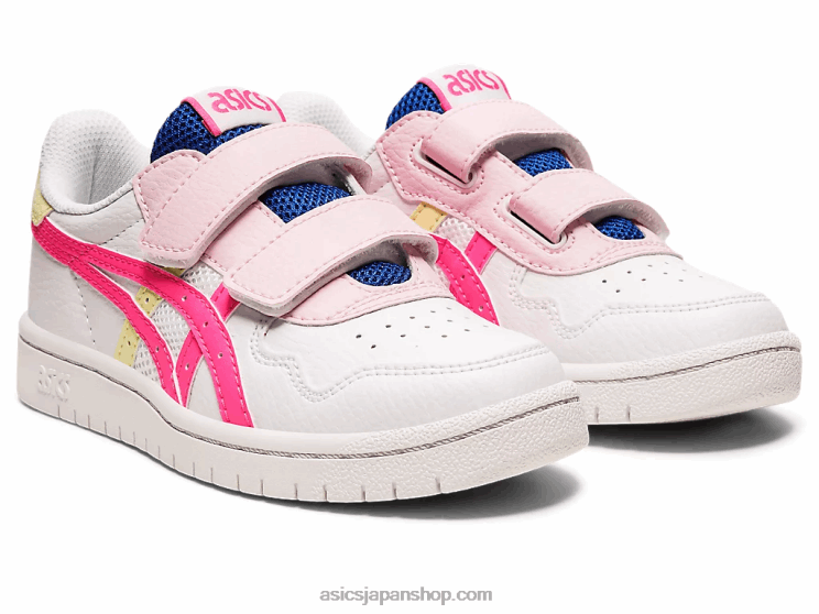 日本のプリスクール L20V4418Asics ホワイト/ホットピンク