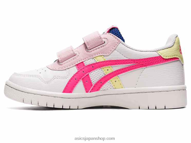 日本のプリスクール L20V4418Asics ホワイト/ホットピンク