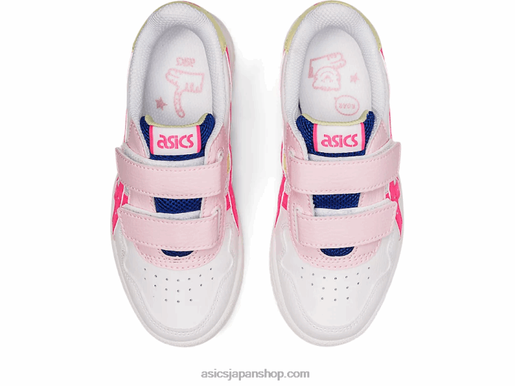日本のプリスクール L20V4418Asics ホワイト/ホットピンク
