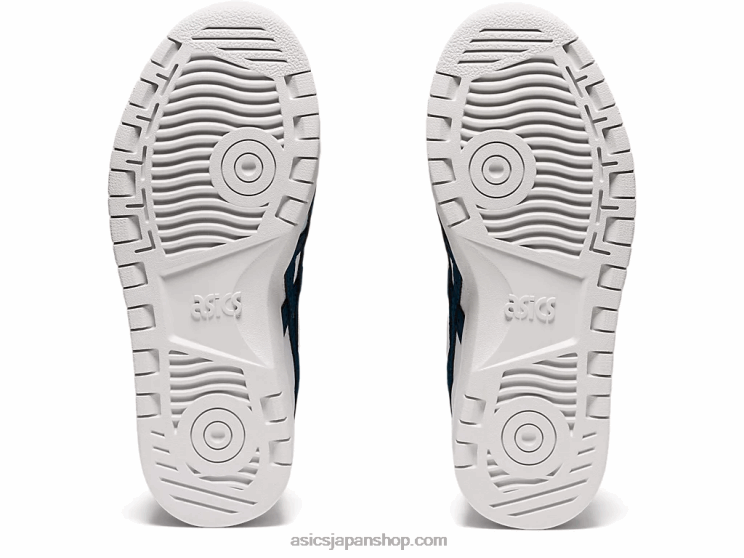 日本のプリスクール L20V4540Asics ホワイト/マコブルー