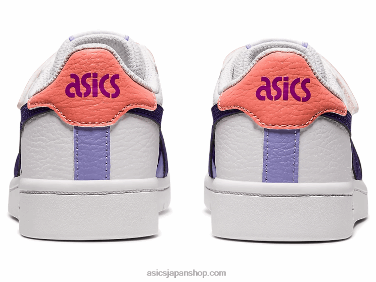 日本のプリスクール L20V4544Asics ホワイト/ジェントリーパープル