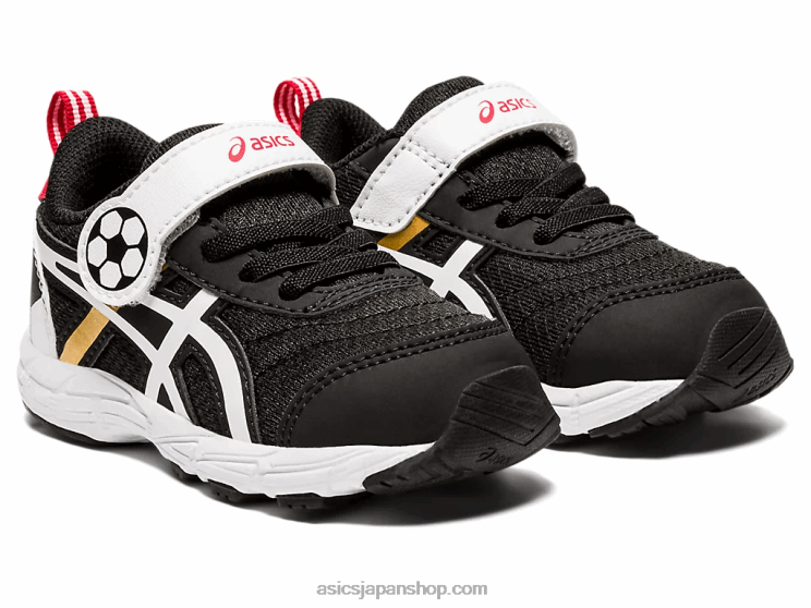 コンテント6幼児サイズ L20V4556Asics ブラック/ピュアゴールド
