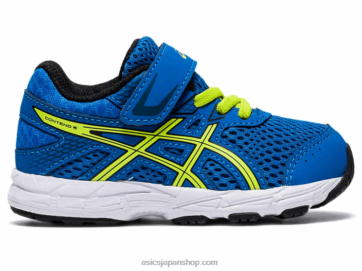 コンテント6幼児サイズ L20V4562Asics ディレクトワールブルー/ライムゼスト