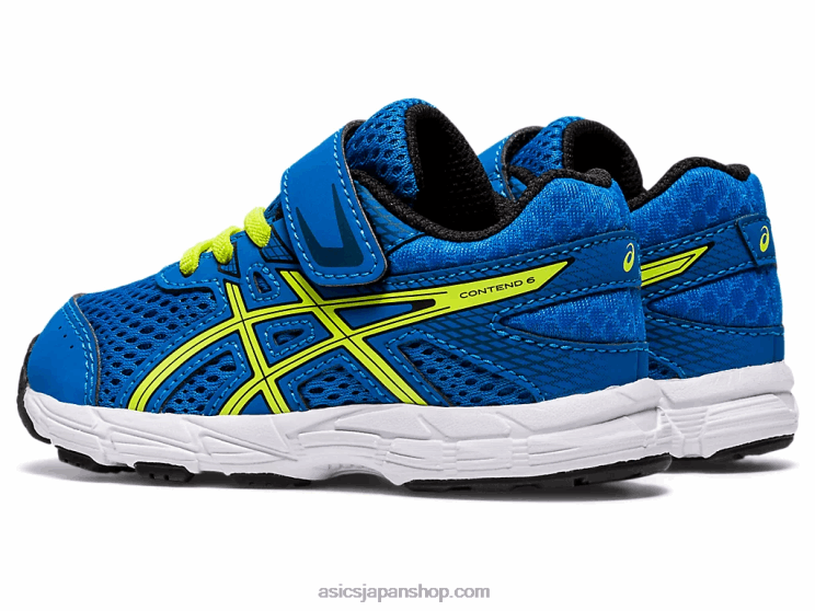 コンテント6幼児サイズ L20V4562Asics ディレクトワールブルー/ライムゼスト
