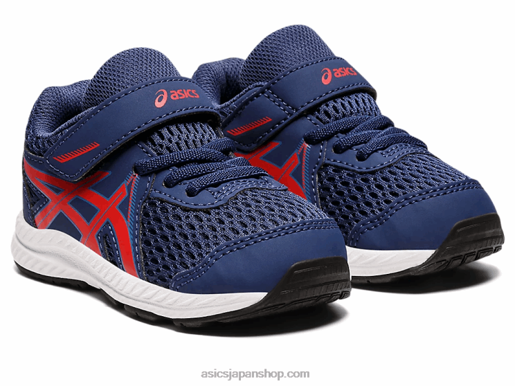 コンテント 7 幼児サイズ L20V4390Asics ディープオーシャン/クラシックレッド