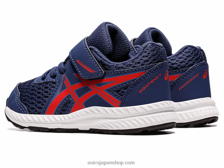 コンテント 7 幼児サイズ L20V4390Asics ディープオーシャン/クラシックレッド