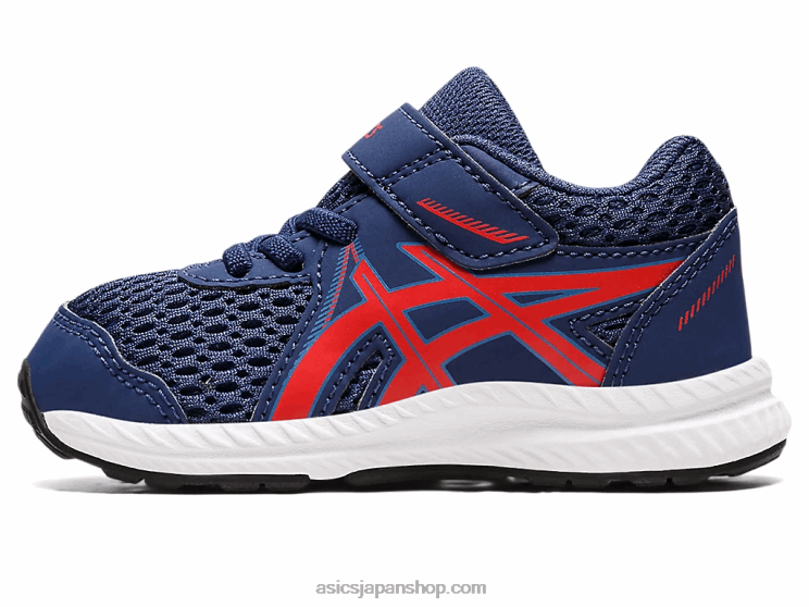 コンテント 7 幼児サイズ L20V4390Asics ディープオーシャン/クラシックレッド