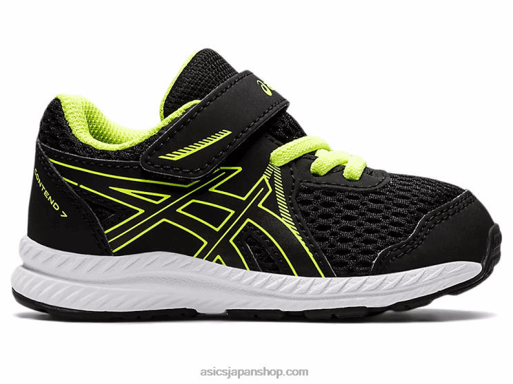コンテント 7 幼児サイズ L20V4485Asics ブラック/ハザードグリーン