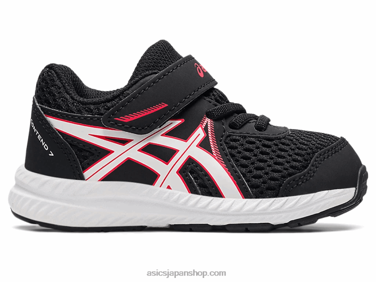 コンテント 7 幼児サイズ L20V4523Asics ブラック/エレクトリックレッド