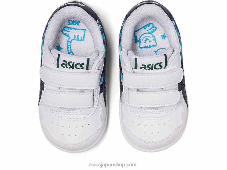 日本の幼児サイズ L20V4327Asics ホワイト/ピーコート