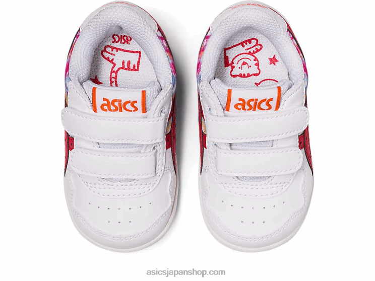 日本の幼児サイズ L20V4329Asics ホワイト/クラシックレッド