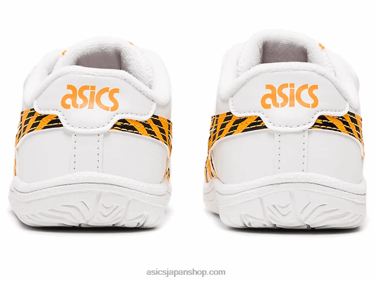 日本の幼児サイズ L20V4443Asics ホワイト/フェローイエロー