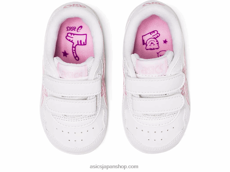 日本の幼児サイズ L20V4448Asics 白/綿菓子